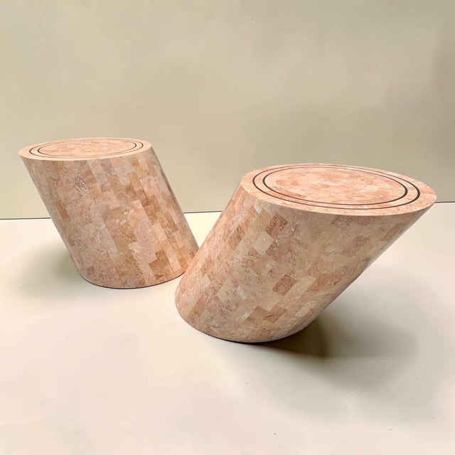 1980s 1980s Maitland-Smith Tessellated Stone Angular Pedestal For Sale - Image 5 of 6