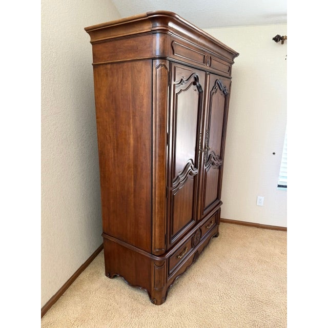 Bernhardt Bernhardt Solid Cherry French Provincial Hi-Fi Audio Media Armoire For Sale - Image 4 of 15