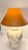 Chinoiserie Mid-Twentieth Century Creme and White Ceramic Table Lamp For Sale - Image 3 of 12