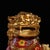 Metal Pair of Vintage Cloisonné Enamel Guardian Lions – Gilt Bronze Jing Lions With Cub & Ball For Sale - Image 7 of 9