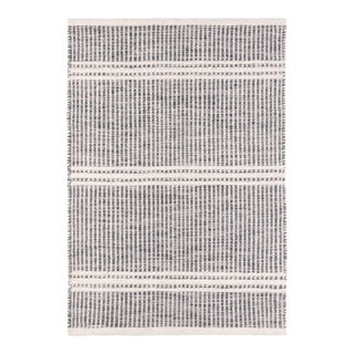 Dash & Albert by Annie Selke Malta Grey Woven Wool Rug, 8' 6" x 11' 6" For Sale