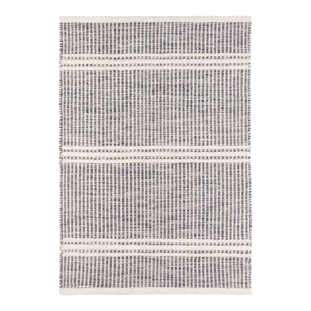 Dash & Albert by Annie Selke Malta Grey Woven Wool Rug, 8' 6" x 11' 6" For Sale