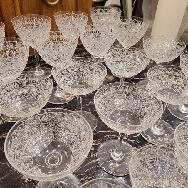 Crystal Rohan Glasses from Baccarat, France, 1930s, Set of 41 For Sale - Image 16 of 18