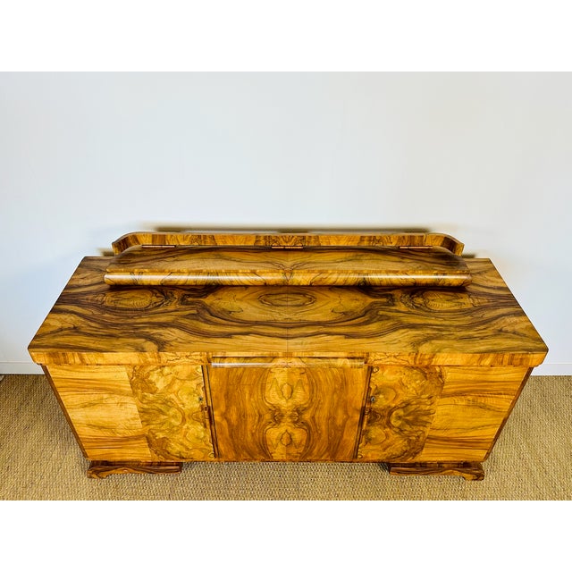 Jules Leleu Art Deco Walnut Burl Sideboard by Jules Leleu, 1930 For Sale - Image 4 of 18