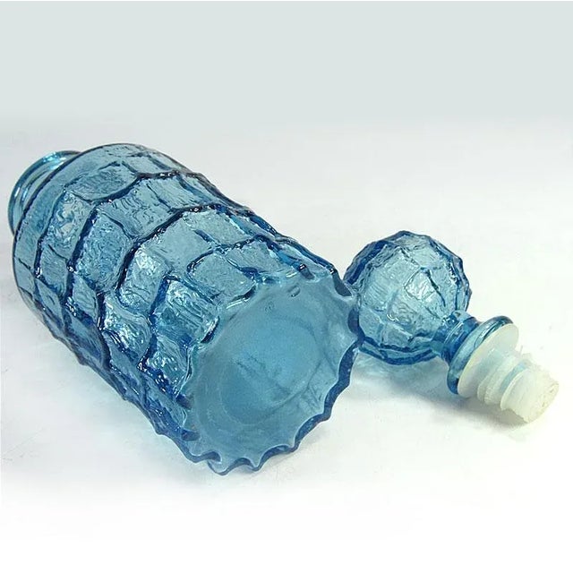 Glass Italian Colored Glass Caraffe from Empoli, 1970s. For Sale - Image 7 of 8