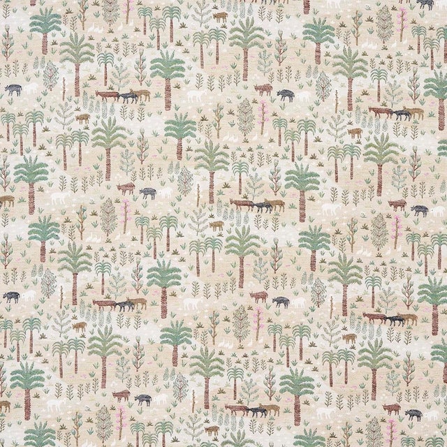 Sample - Schumacher Las Colinas Scenic Tapestry Fabric, Natural For Sale
