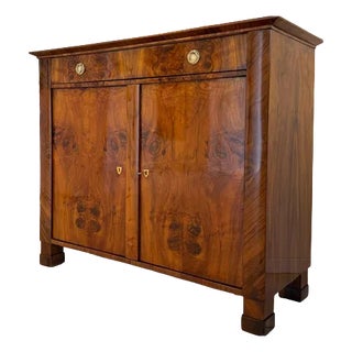 Antique Biedermeier Veneer Sideboard For Sale