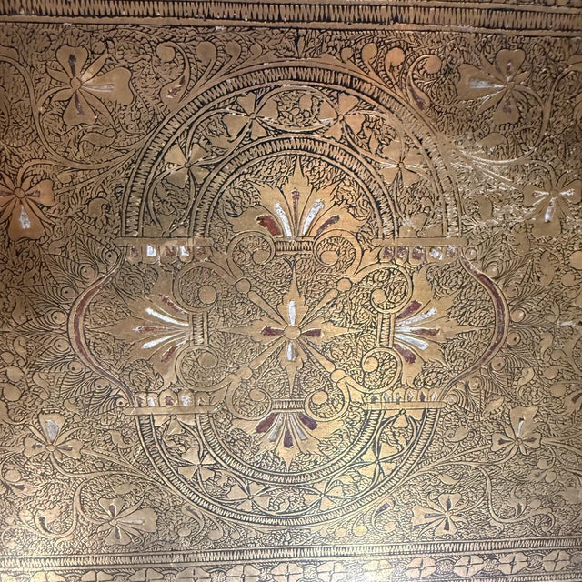 Fine Patinated Brass Etched Jewelry Box Style Tiffany For Sale - Image 15 of 18