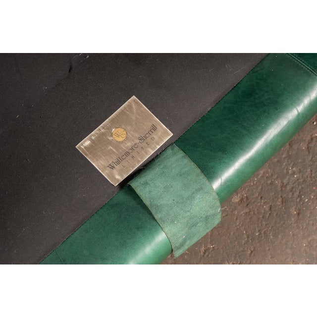 Vintage Leather Rolled-Arm Sofa in Green by Whittemore-Sherrill For Sale - Image 15 of 15