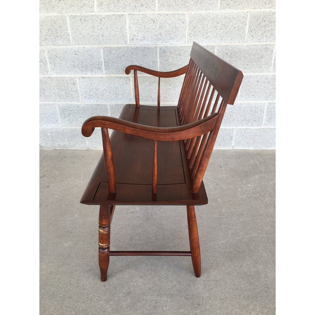 L. Hitchcock Riverton Harvest Windsor Style Deacon's Bench Chairish