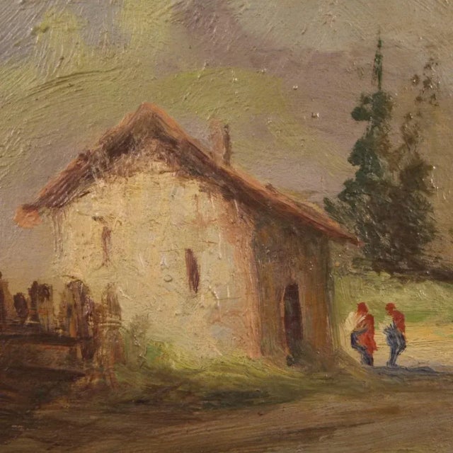Italian Landscape, 20th-Century, Oil on Board, Framed For Sale - Image 8 of 13