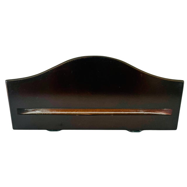 Pair of Neoclassical Cast Brass & Dark Cherry Wood Wall Brackets For Sale - Image 10 of 11