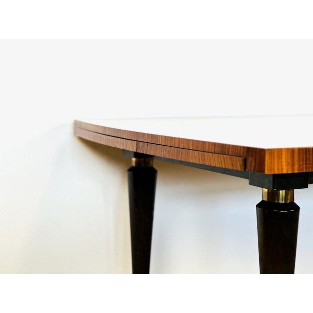 Metal Art Deco Walnut Dining Table, 1940 For Sale - Image 7 of 16