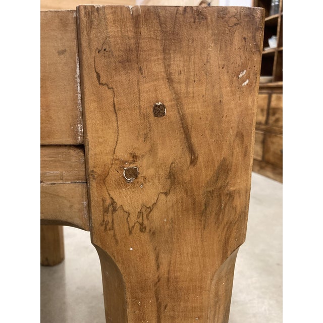 Butchers Block in Beech with Octagonal Legs, 1930s For Sale - Image 11 of 18