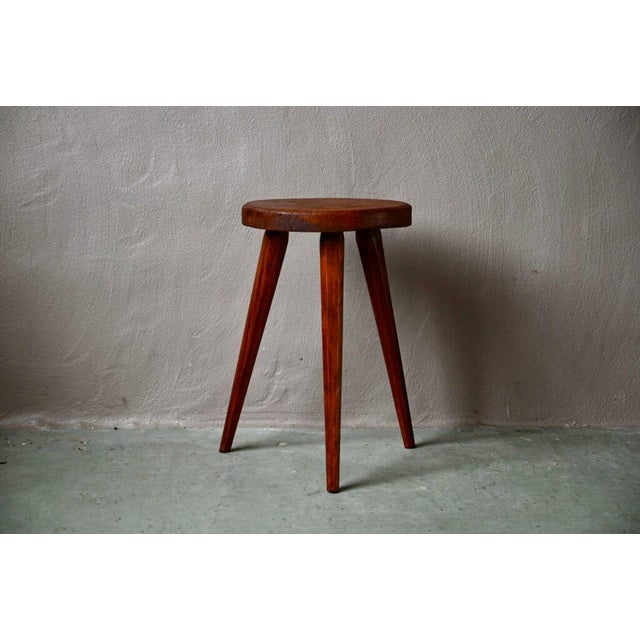 Bohemian Tripod Farmhouse Stool For Sale - Image 4 of 8
