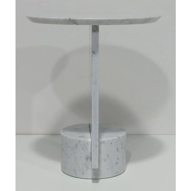 Rémi Bouhaniche “My Dear” Side Table in Carrara Marble For Sale In Dallas - Image 6 of 11