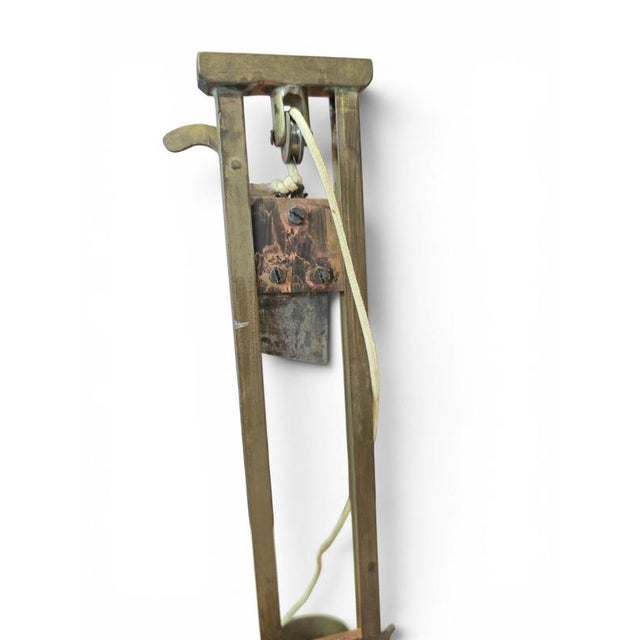 Vintage Brass and Wood Cigar Guillotine Cutter, 1930 For Sale - Image 6 of 13