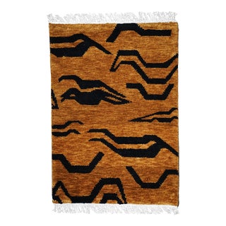 Hand-Knotted Strata Tibetan Stripes Rug - 2.6 X 10 For Sale