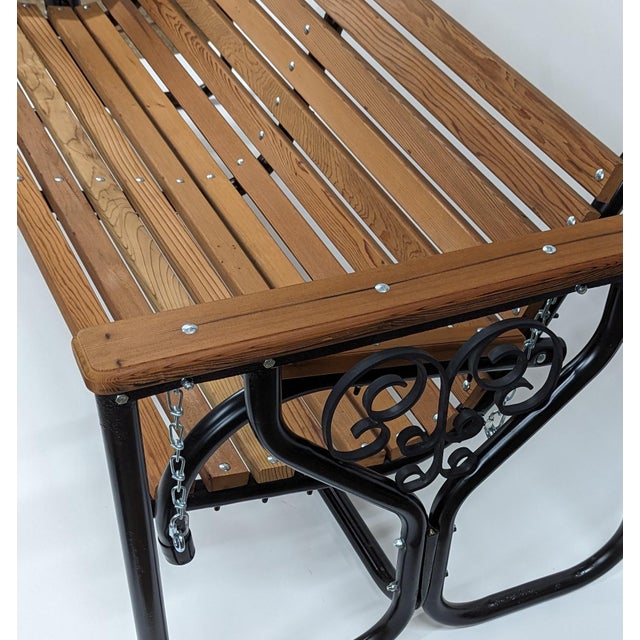 Vintage Cedar Wood Bench Swing Chairish