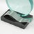 Glass Modernist Bookends Black Granite and Glass Slab, circa 1980 For Sale - Image 7 of 8