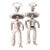 Vintage Mexico Emilia Castillo 950 Silver 'Day of Dead Cowboy' Dangle Earrings - 2 Pieces For Sale