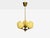 1940s 1940s Swedish Modern, Pendant Light, Brass, Textured Glass For Sale - Image 5 of 12