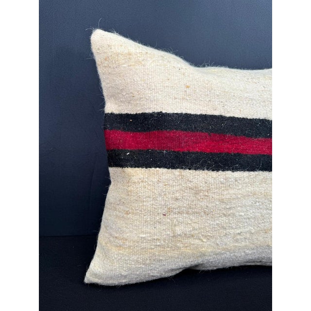 Turkish Hemp Pillow Cushion Natural Beige Black Cushion Cover 20"x20" #30580 Enhance your home decor with our Kilim Pillow...