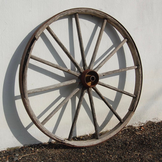 Simon Antique Wagon Wheel Chairish