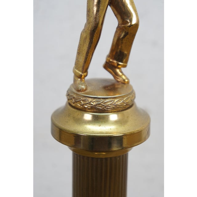 Metal Large Mid Century Dodge Inc. No. 3 Single-Column Tennis Singles Trophy 18" For Sale - Image 7 of 13