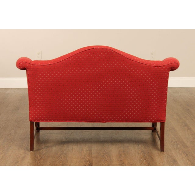 Georgian Style Upholstered Mahogany Loveseat For Sale - Image 15 of 18
