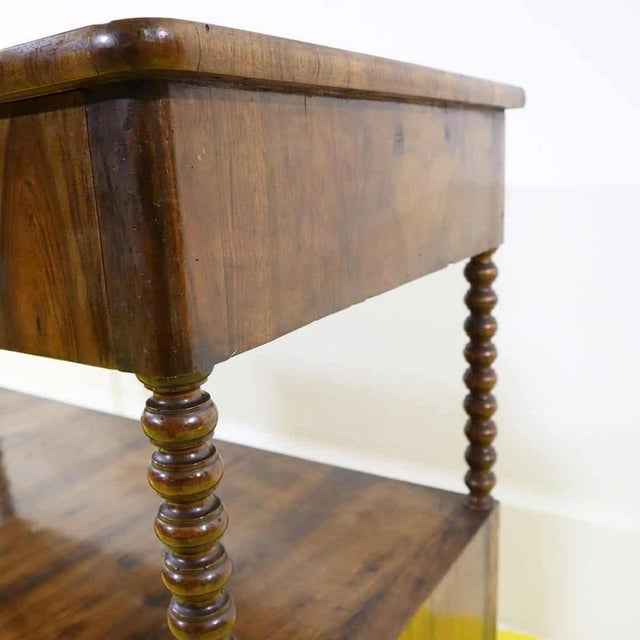 Wooden Cabinet with Turned Columns and Ceramic Knobs For Sale - Image 6 of 14