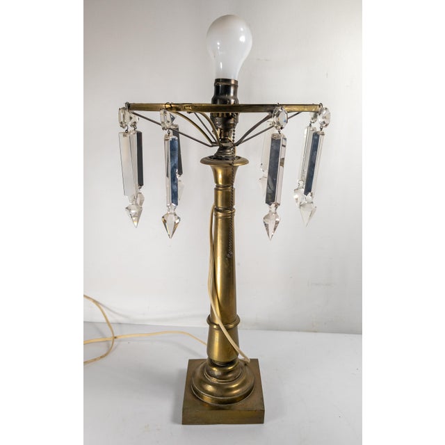 19th Century American Victorian Brass Astral Lamp With Frosted Glass Shade For Sale - Image 12 of 17