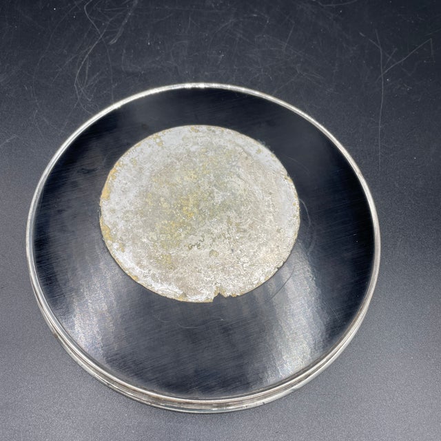 1960s Gorham Sterling and Black Melamine Tray For Sale - Image 12 of 12