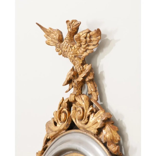 Mid 19th Century 19th Century French Silver & Gold Gilt Oval Mirror For Sale - Image 5 of 10