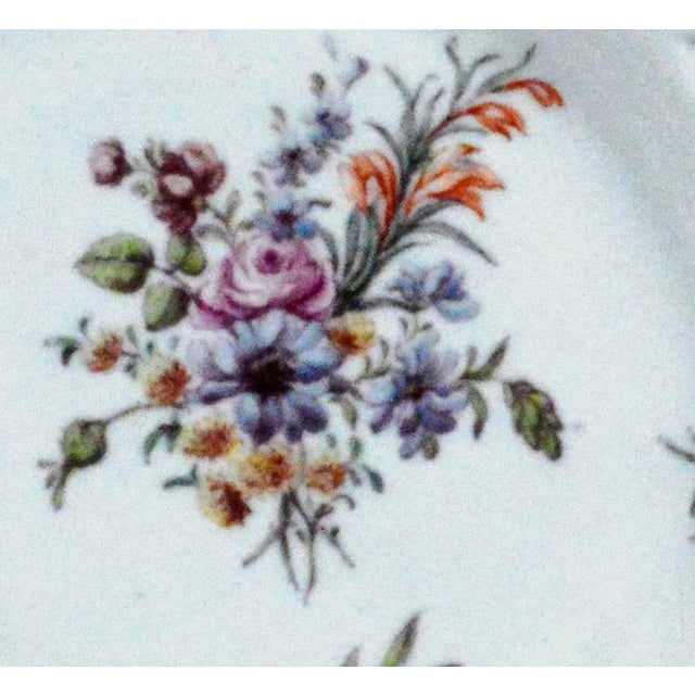 Mid 18th Century Chelsea Porcelain Reticulated Dessert Dishes, Pair, Gold Anchor Period, Circa 1760 For Sale - Image 5 of 6