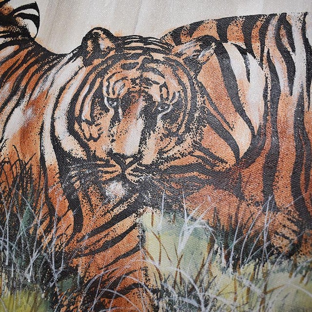 Mid 20th Century Vintage Painting of Tigers by Peter Colby For Sale - Image 5 of 7