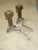 Vintage Spanish Revival Hammered Iron Three Piece Andirons Fireplace Accessorie For Sale - Image 15 of 15