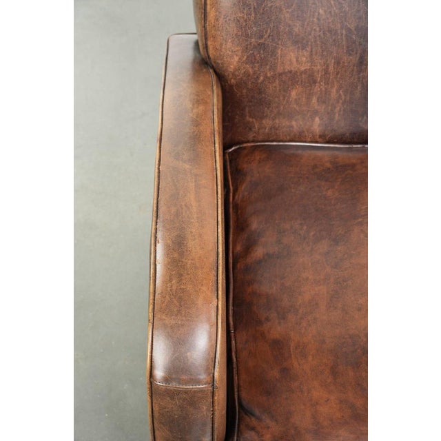 Animal Skin Club Chair in Sheepskin Leather For Sale - Image 7 of 15