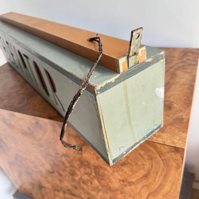 Art Deco Wooden Illuminated Elevator Sign For Sale - Image 9 of 12