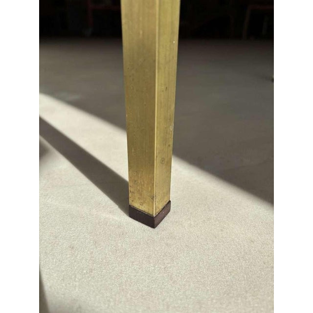 Swedish Brass Coffee Table with Marbled Glass Top, 1960s For Sale - Image 11 of 13