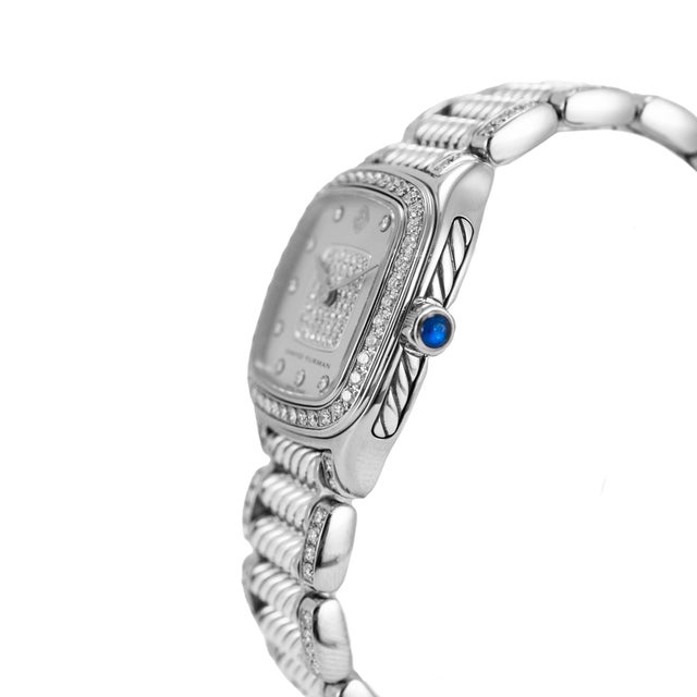 David Yurman Ladies David Yurman Thoroughbred 31mm T304-XSST Diamond Steel Quartz Watch For Sale - Image 4 of 9