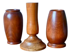 French Bohemian Vases and Candlesticks, 1970s, Set of 3