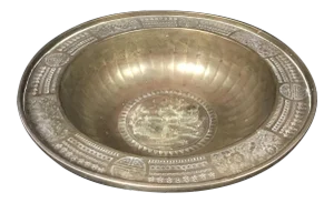 Large Antique Chinese Brass Bowl