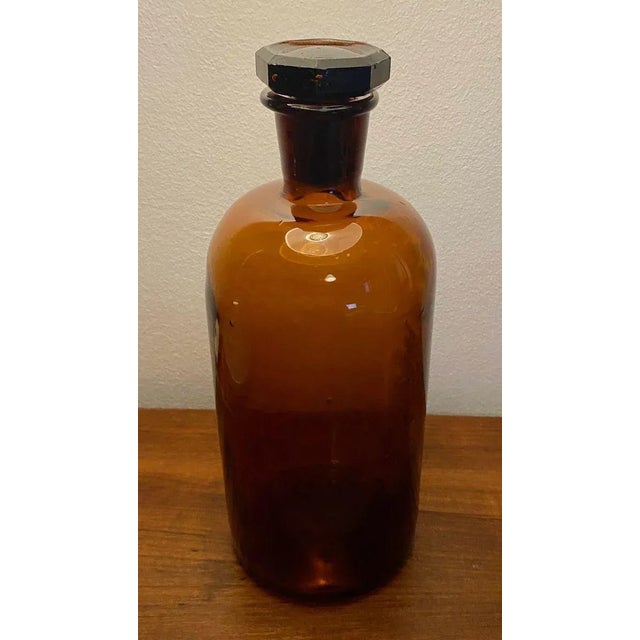 Brown Pharmacy Canister, 1950s, in Very Good conditions. Designed 1950 to 1959