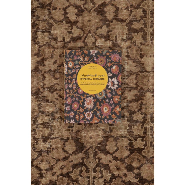 Brown Antique Persian Mahal Runner With Intricate Floral Vinery in Brown - Rug & Kilim For Sale - Image 8 of 10