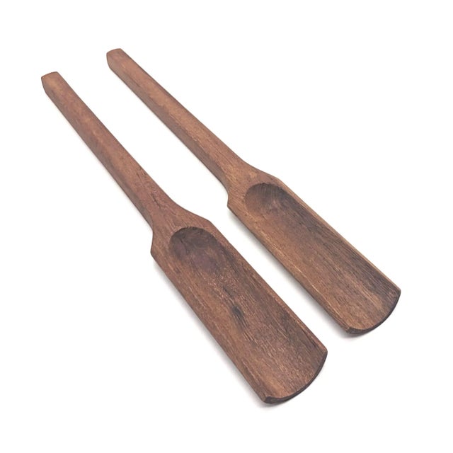 1960s 1960s Dansk Teak Wood "Oar" Salad Serving Utensils, a Pair For Sale - Image 5 of 11