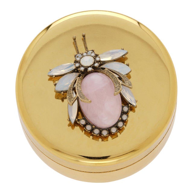 Rose Quartz Vintage Bug Jewelry Box | Chairish