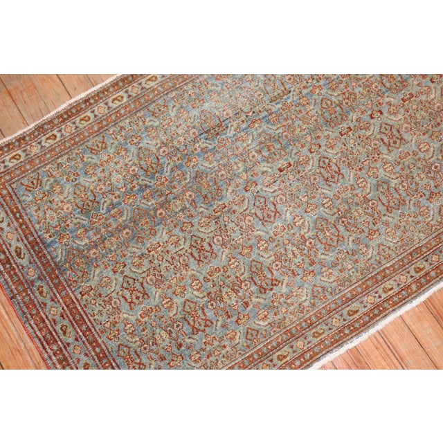Persian Antique Persian Senneh Throw Rug rug no.j2572 For Sale - Image 3 of 7