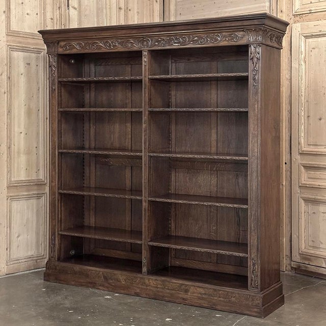 Antique Dutch Neoclassical Walnut Open Bookcase For Sale - Image 4 of 18