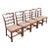 Baker Furniture Style Georgian Carved Mahogany Dining Chairs, Set of Five For Sale